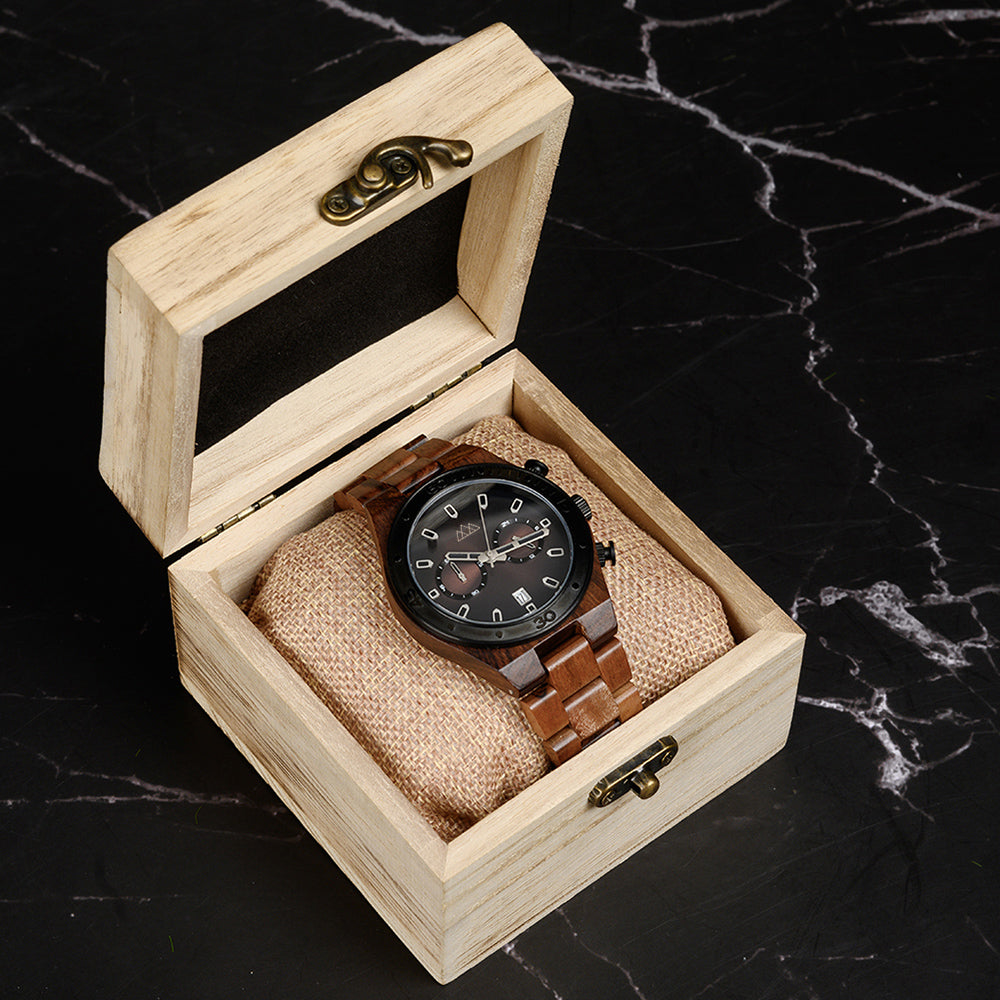 Montre en Bois Pour Homme - Roadster Brown