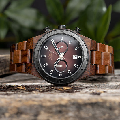 Montre en Bois Pour Homme - Roadster Brown