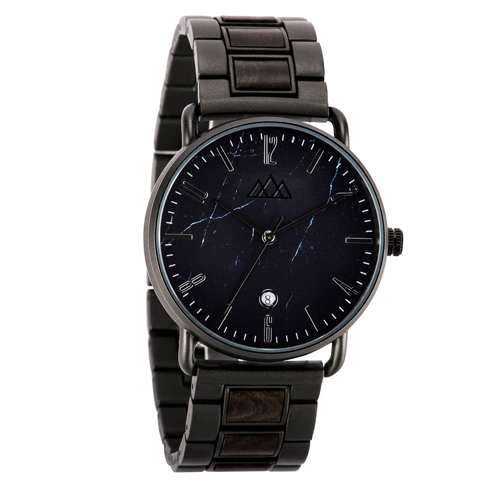 Montre en Bois Homme Marbre - Targone Noir