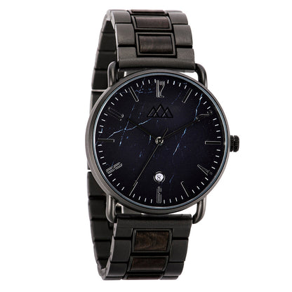 Montre en Bois Homme Marbre - Targone Noir