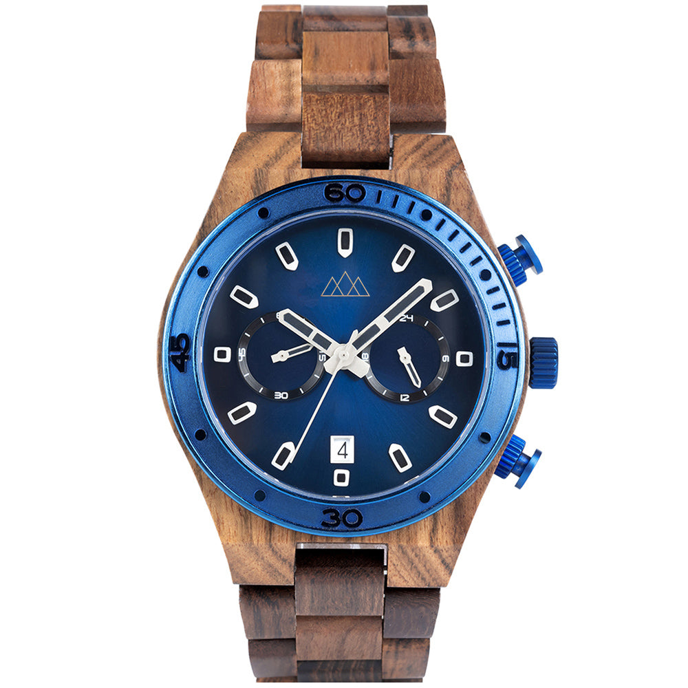 Montre en Bois Pour Homme - Roadster Blue