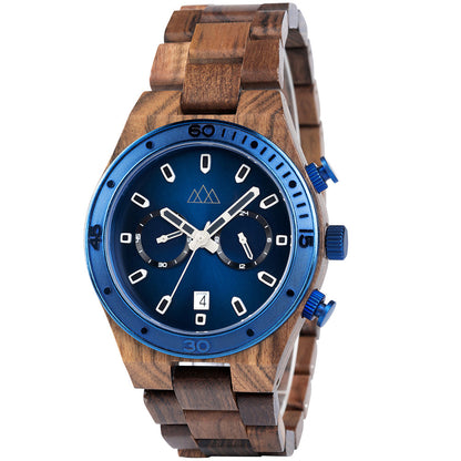 Montre en Bois Pour Homme - Roadster Blue