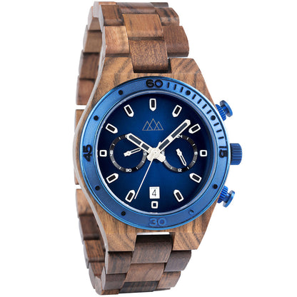 Montre en Bois Pour Homme - Roadster Blue