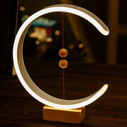 Lampe Aimante - Applique Murale Moderne à Magnétisme Unique, Design Innovant avec Base en Bois