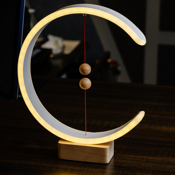 Lampe Aimante - Applique Murale Moderne à Magnétisme Unique, Design Innovant avec Base en Bois