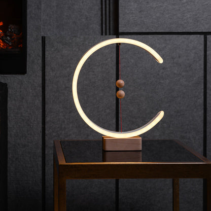 Lampe Aimante - Applique Murale Moderne à Magnétisme Unique, Design Innovant avec Base en Bois