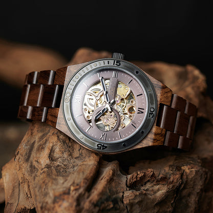Montre Mécanique pour Homme en Bois - Supernova