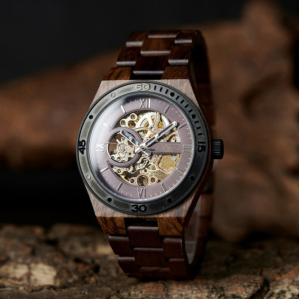 Montre Mécanique pour Homme en Bois - Supernova
