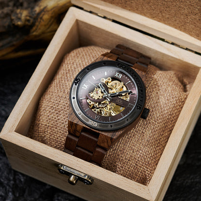 Montre Mécanique pour Homme en Bois - Supernova