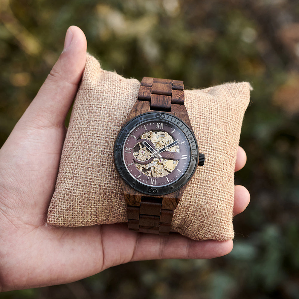 Montre Mécanique pour Homme en Bois - Supernova