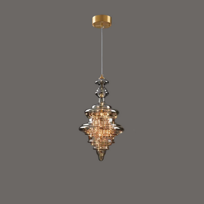 Suspension Moderne en Verre et Laiton – Éclairage Élégant pour Salon et Cuisine