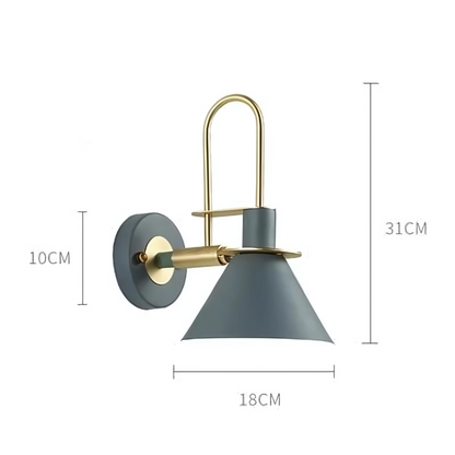 Lampe de chevet Murale Industrielle en Métal