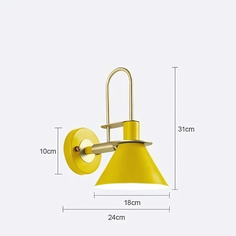 Lampe de chevet Murale Industrielle en Métal