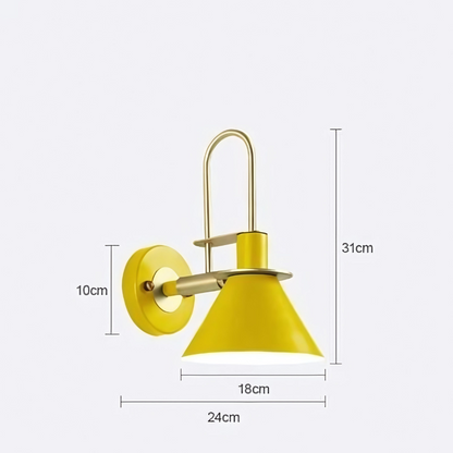 Lampe de chevet Murale Industrielle en Métal