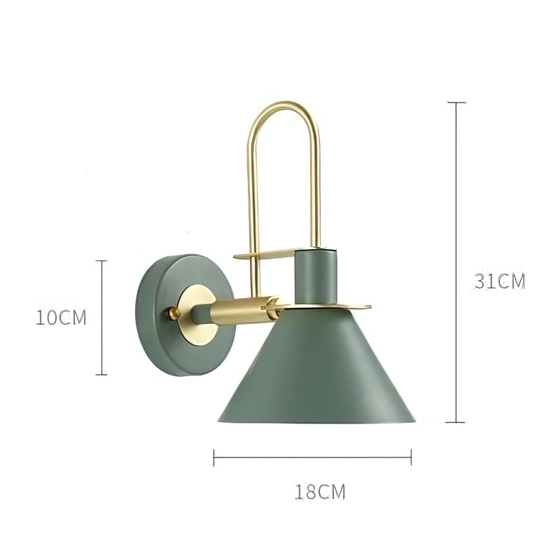 Lampe de chevet Murale Industrielle en Métal