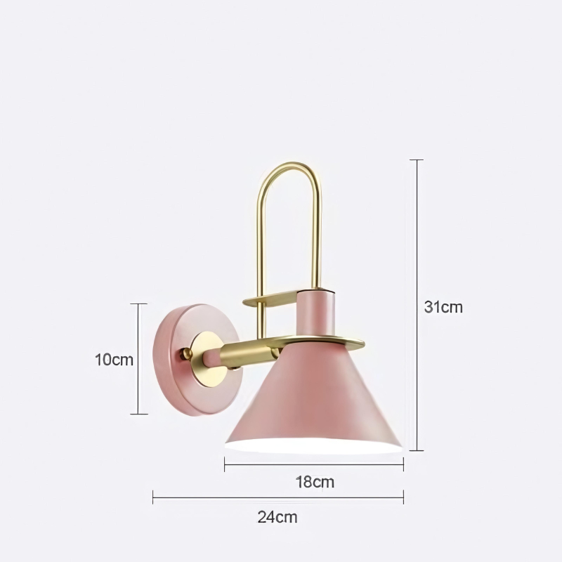 Lampe de chevet Murale Industrielle en Métal