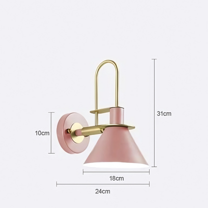 Lampe de chevet Murale Industrielle en Métal