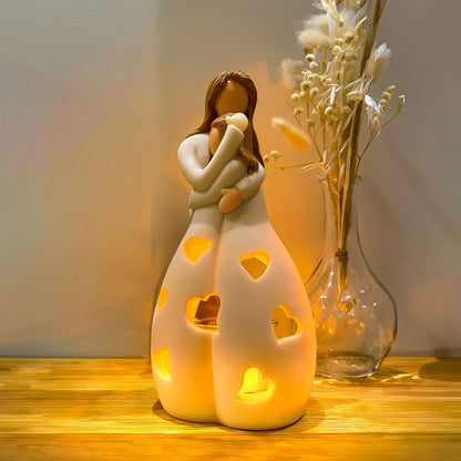 Lampe Eternal Love - Éclairage Romantique et Élégant en Résine Beige