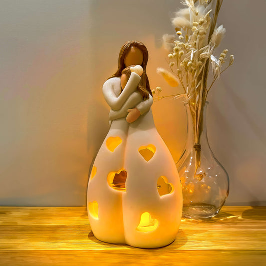 Lampe Eternal Love - Éclairage Romantique et Élégant en Résine Beige