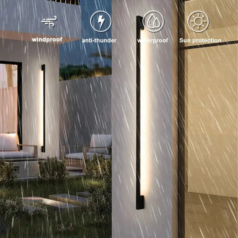 Éclairage Mural Extérieur Minimaliste – Applique LED Aluminium