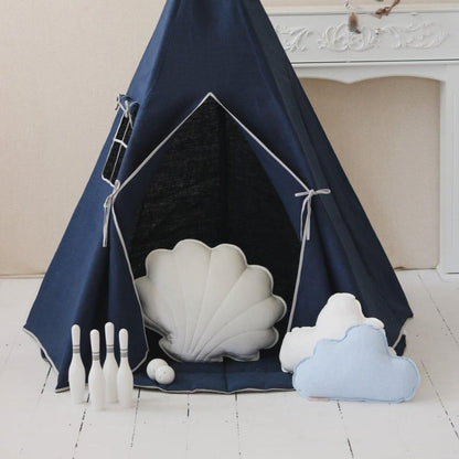 Ensemble Tipi et Tapis « bleu marine »