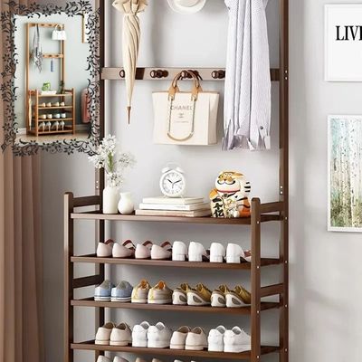 Étagère chaussure en bois porte vêtements - WoodBam-Sympa™
