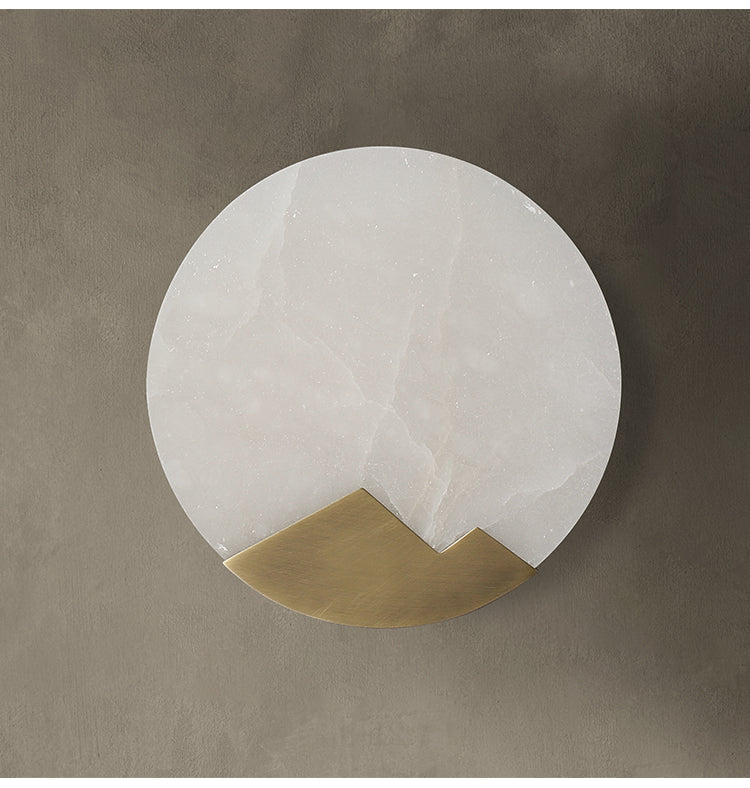 Applique Murale LED Nordic Minimalist - Lampe en Marmor et Laiton avec Dimmer