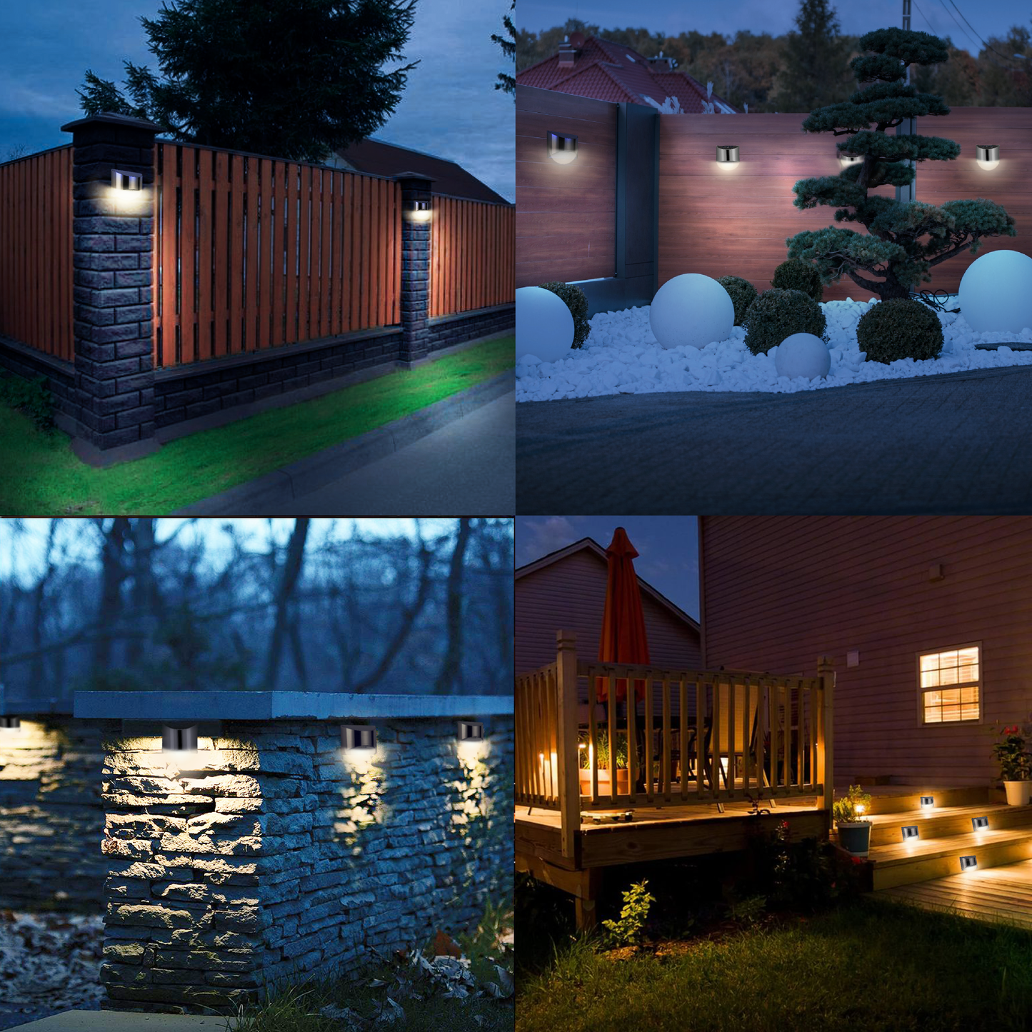 Applique Murale Solaire LED en Acier Inoxydable – Éclairage Extérieur Durable et Écologique