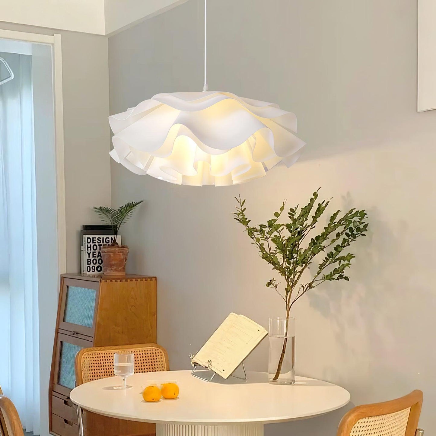 Lampe Pendante Blanche en Forme de Fleur – LED