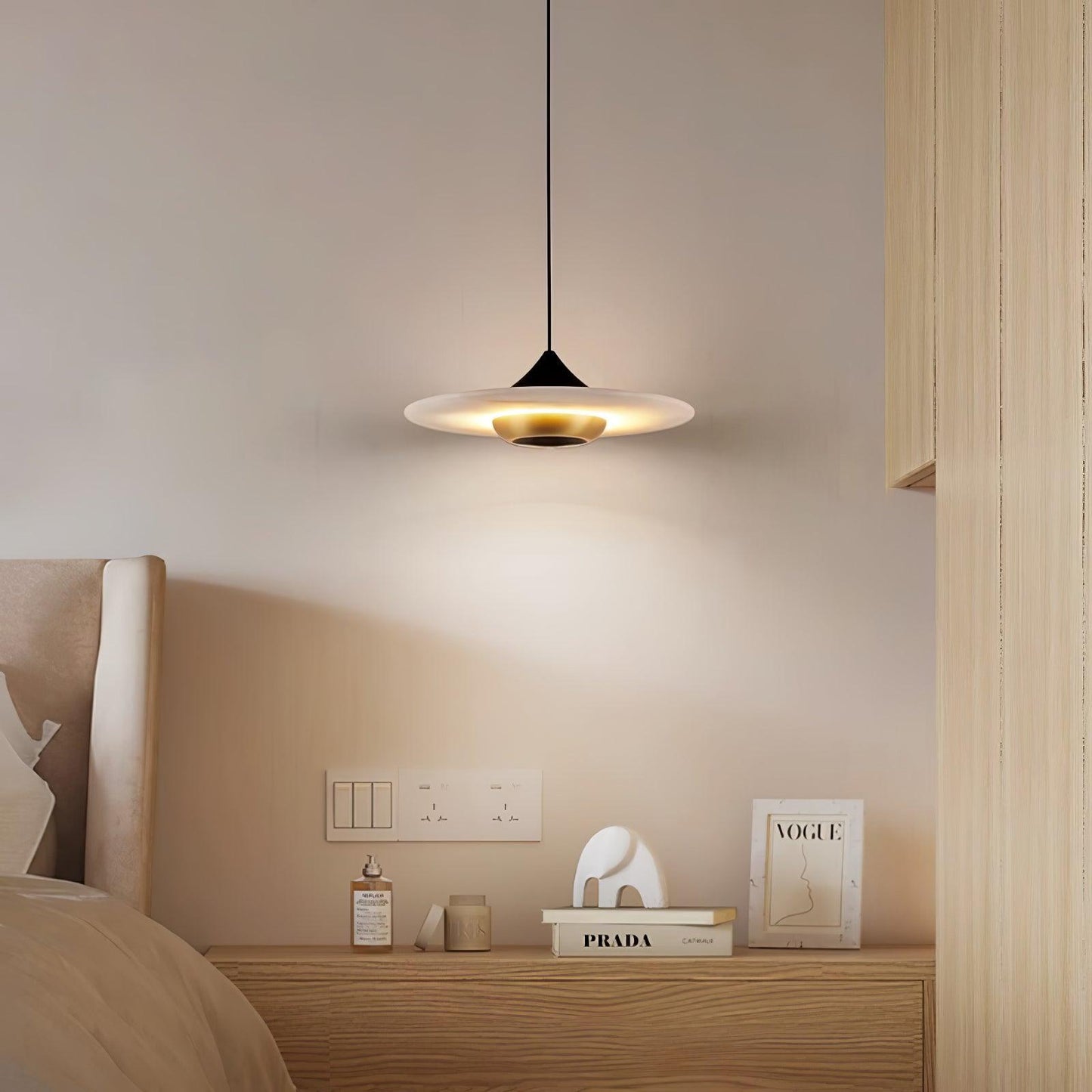 Suspension MarbleGlow – Design Moderne & Éclairage LED Intégré
