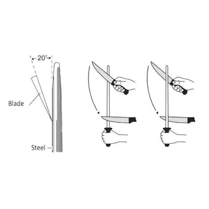 Fusil à Aiguiser Professionnel en Céramique - 38 cm