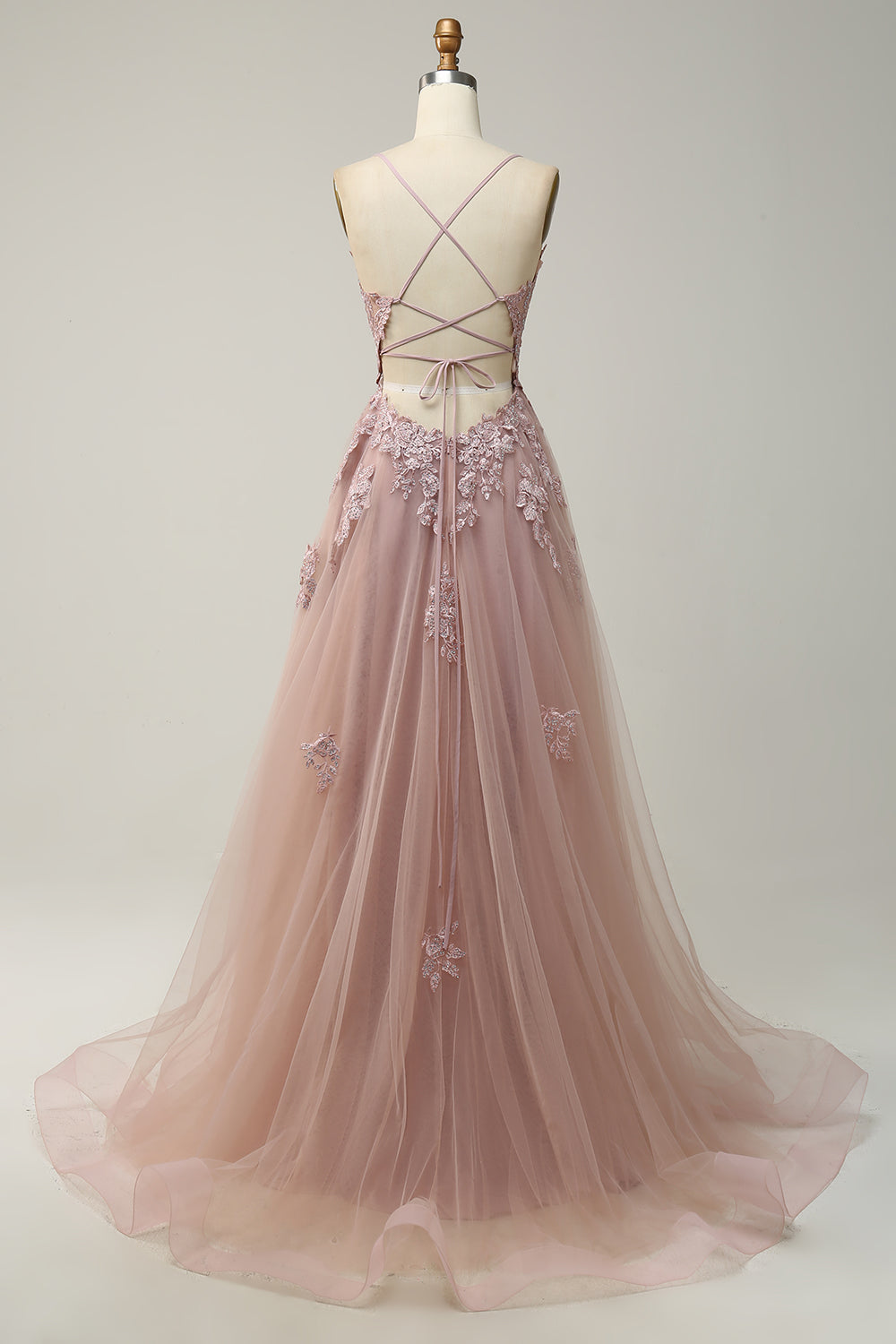 Robe de Bal Élégance Julia – Coupe A-Ligne, Bretelles Fines, Corset Ajustable, Élégance Intemporelle