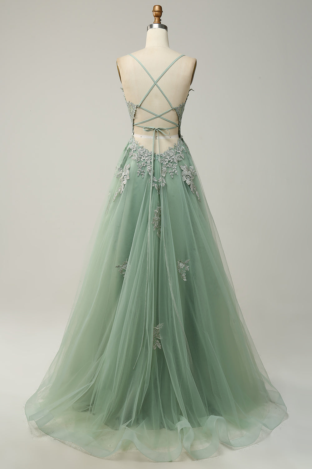 Robe de Bal Élégance Julia – Coupe A-Ligne, Bretelles Fines, Corset Ajustable, Élégance Intemporelle