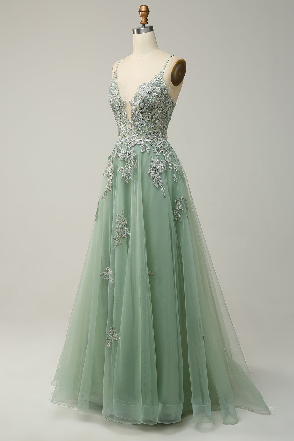 Robe de Bal Élégance Julia – Coupe A-Ligne, Bretelles Fines, Corset Ajustable, Élégance Intemporelle