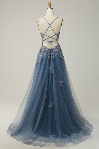 Robe de Bal Élégance Julia – Coupe A-Ligne, Bretelles Fines, Corset Ajustable, Élégance Intemporelle
