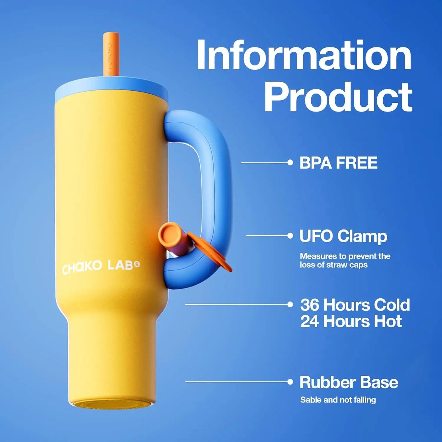 Gourde Chakolab Jaune et Bleue 1000ml