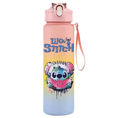 Gourde d'Eau Stitch et Angel 750ML (Rose Poudré)