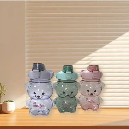Gourde Ours Avec Paille Violet 1000ml