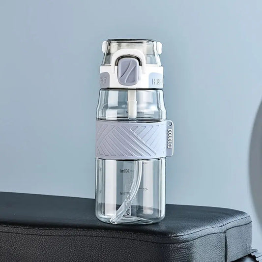 Gourde Sportive Grise 1 Litre (Graduée)