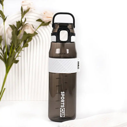 Gourde Sportive Noire 1 Litre (Graduée)