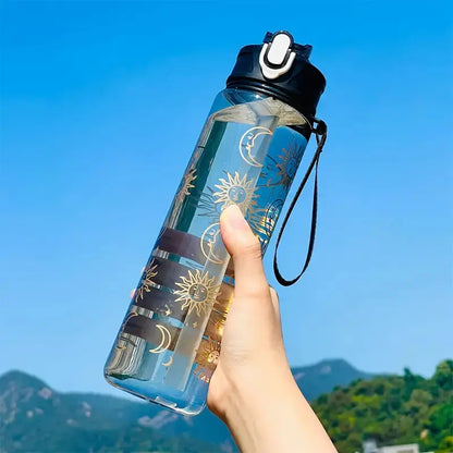 Gourde Transparente Paille 800ml