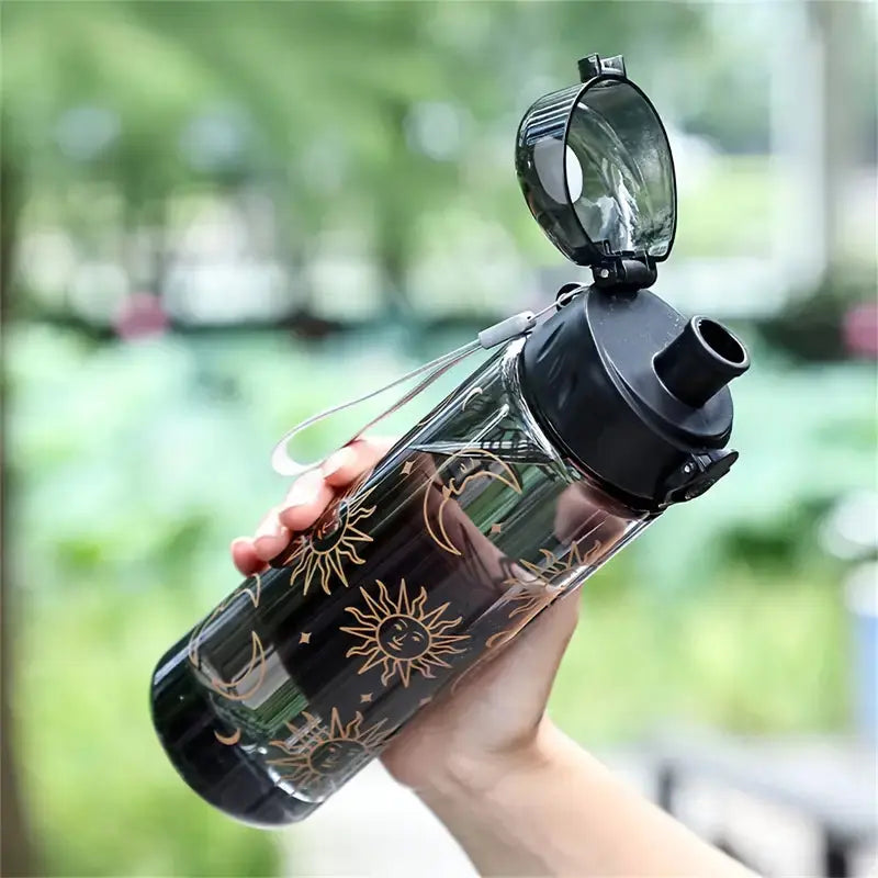 Gourde Transparente Paille 800ml