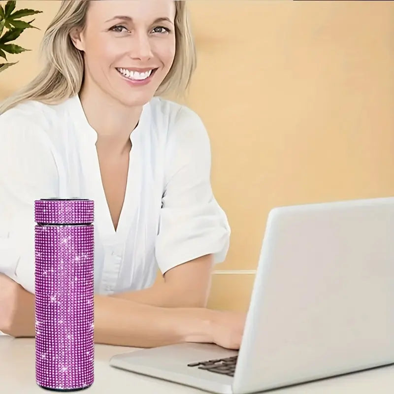 Gourde d'Eau Isotherme en Inox strass et diamant 500ml