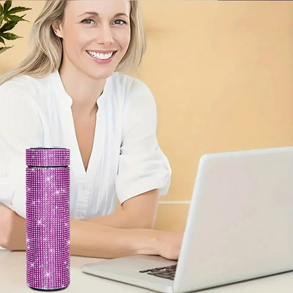 Gourde d'Eau Isotherme en Inox strass et diamant 500ml