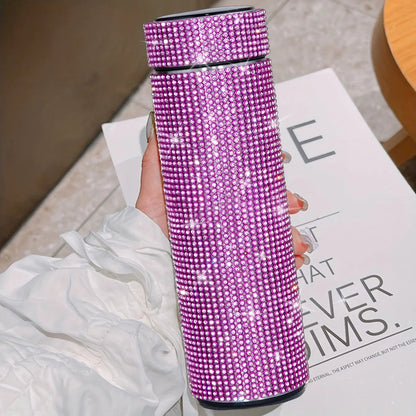Gourde d'Eau Isotherme en Inox strass et diamant 500ml
