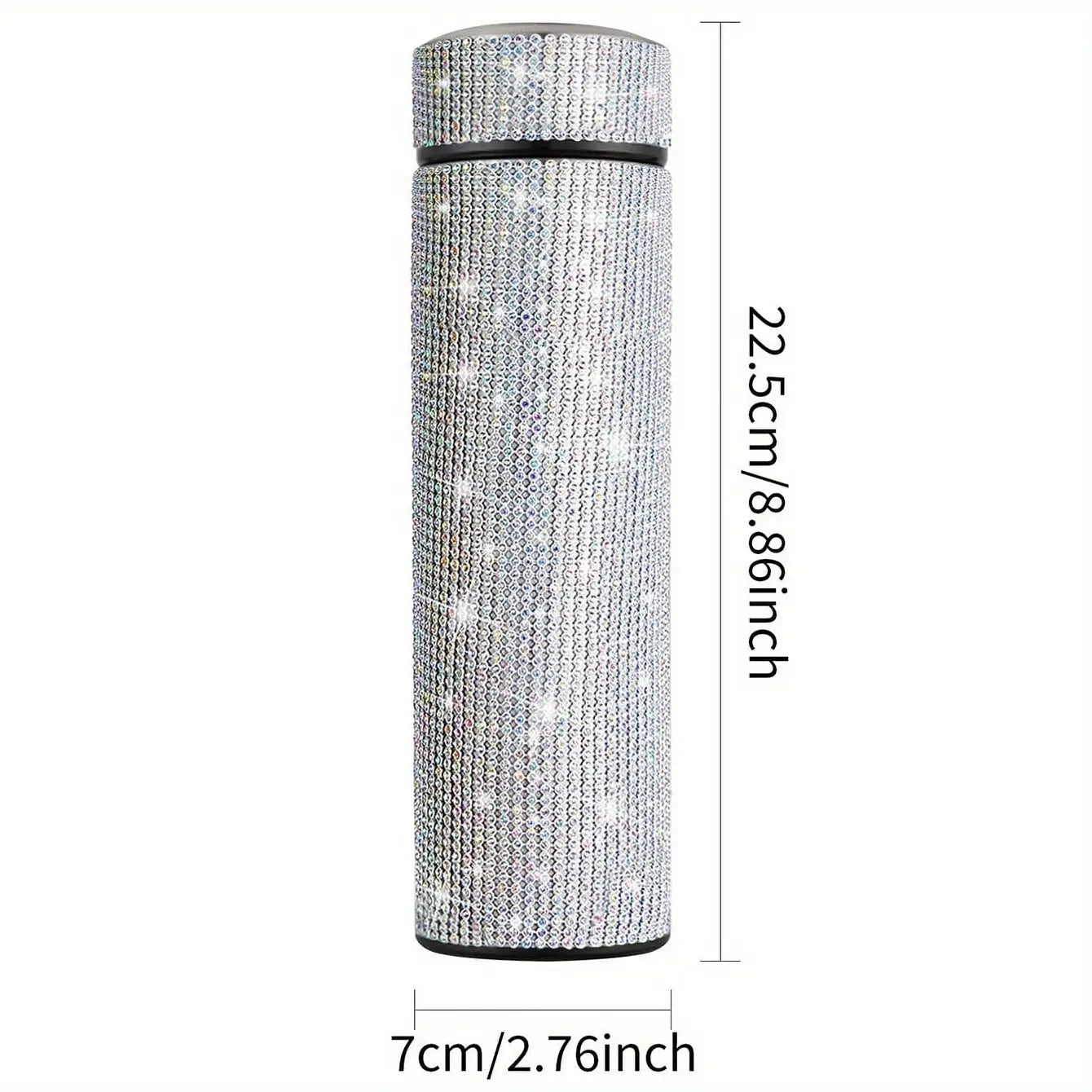 Gourde d'Eau Isotherme en Inox strass et diamant 500ml