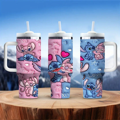 Gourde d'Eau Stitch et Angel 40oz (Disney)