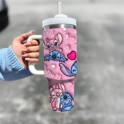 Gourde d'Eau Stitch et Angel 40oz (Disney)