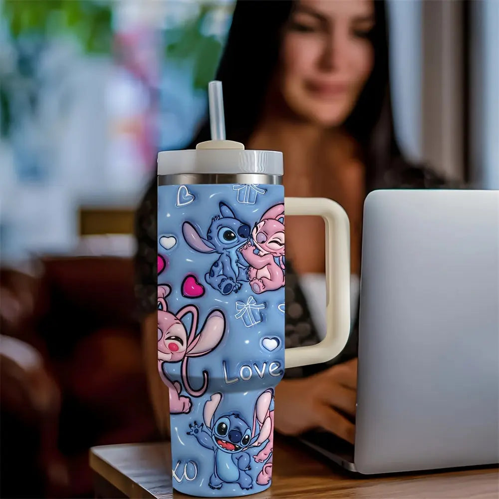 Gourde d'Eau Stitch et Angel 40oz (Disney)