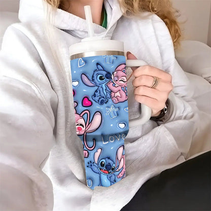 Gourde d'Eau Stitch et Angel 40oz (Disney)